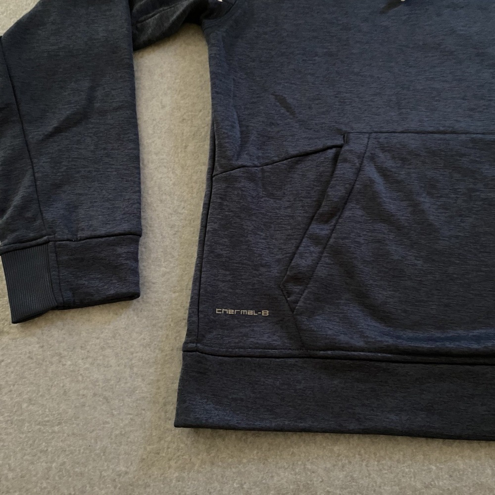 Layer 8‎ Tech Fleece Training Hoodie Men's Medium Navy Black Sweatshirt Active - Picture 2 of 10